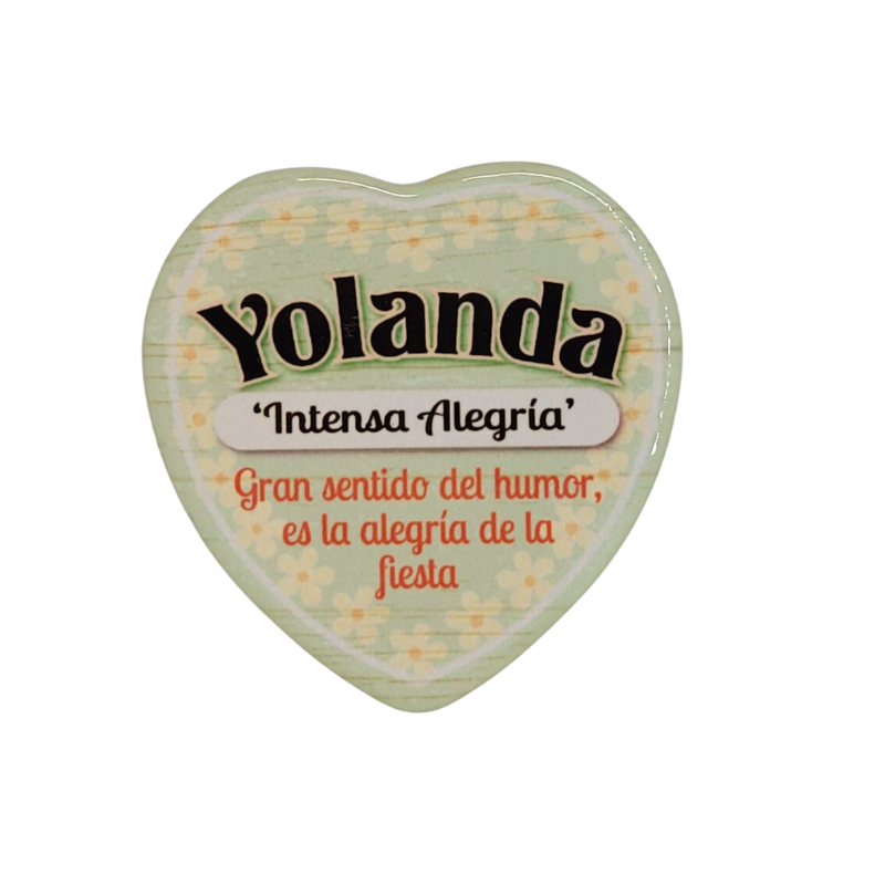 Imán Nombre Yolanda Cerámica