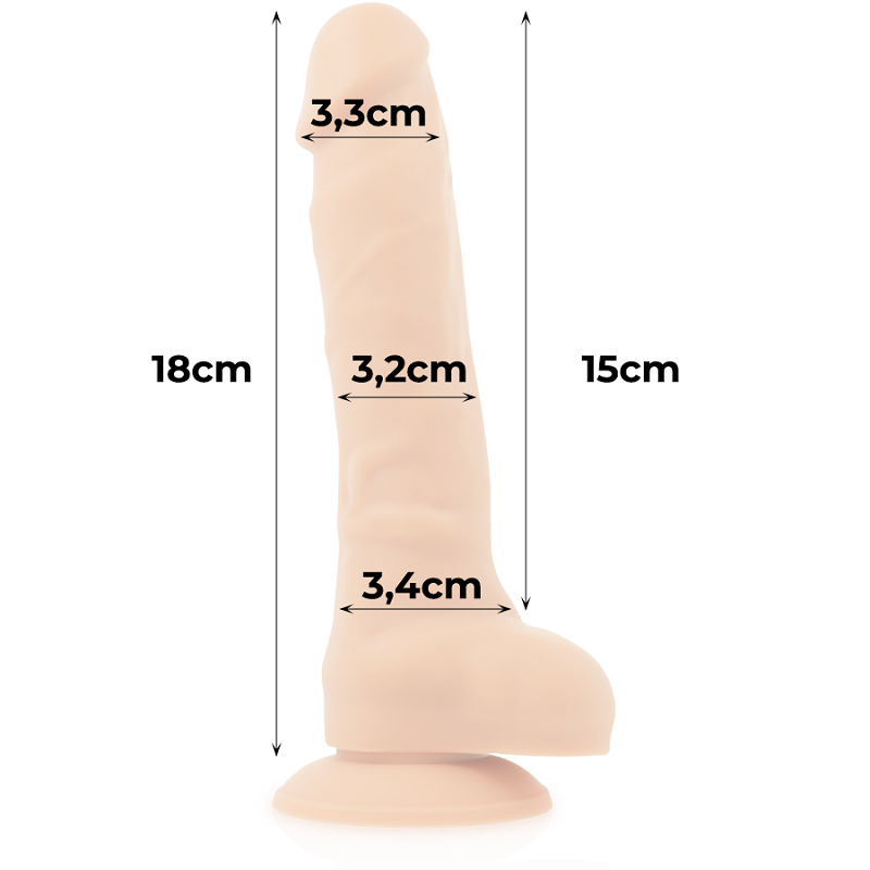Dildo Silicona Density 18 CM Beis