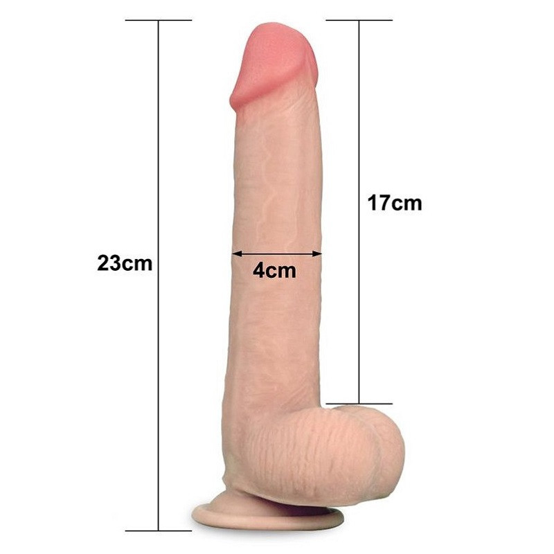 Dildo Sliding Skin Dual Density Lovetoy 9"