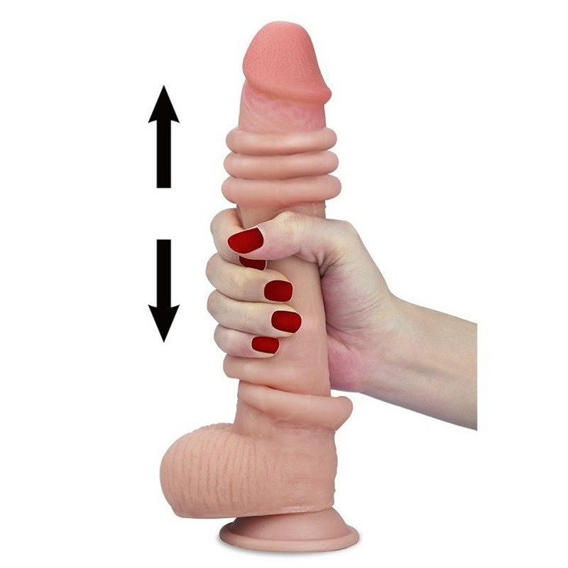 Dildo Sliding Skin Dual Density Lovetoy 9"
