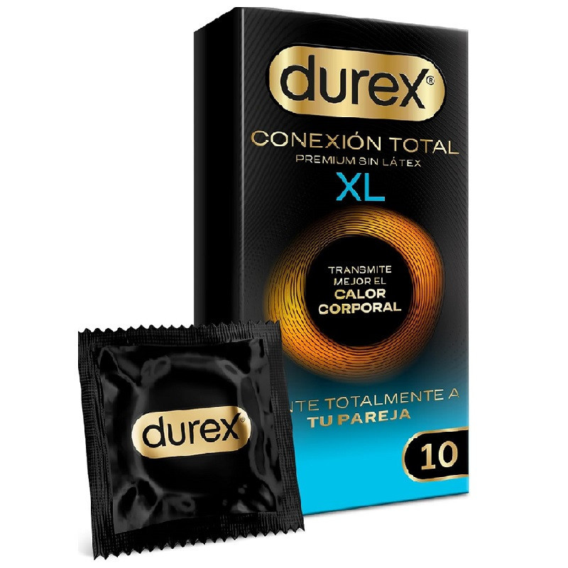 Caja 10 Preservativos Durex Conexión Total XL  Sin Látex