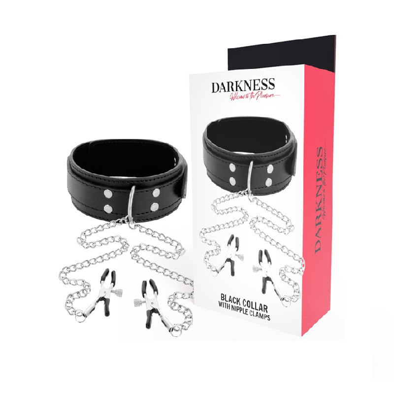 Collar Con Pinzas Para Pezones Darkness