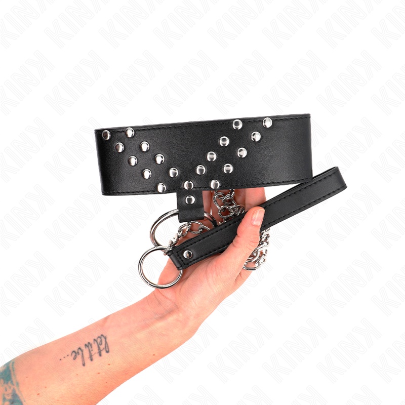 Collar Con Correa Remaches en V Kink