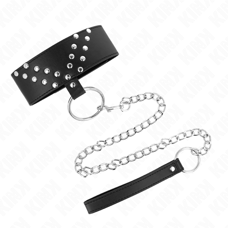 Collar Con Correa Remaches en V Kink
