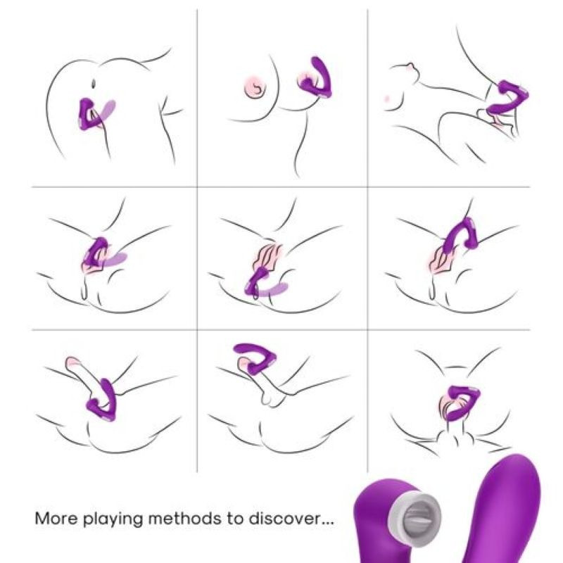 Estimulador Vibrador Doble Con Movimiento Licking