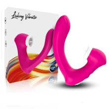 Estimulador Vibrador Doble Con Movimiento Licking Fucsia