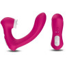 Estimulador Vibrador Doble Con Movimiento Licking Fucsia