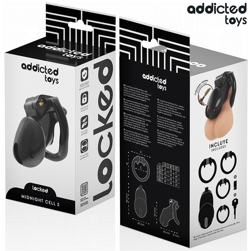 Jaula Castidad Locked Midnight Cell S Addicted