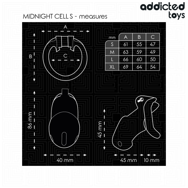 Jaula Castidad Locked Midnight Cell S Addicted