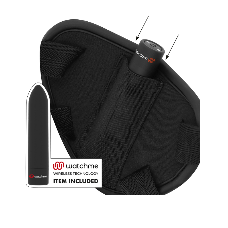 Arnés Femenino Macizo Con Vibración Silicona Dildo y Bala Control Remoto Watchme M