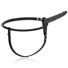 Arnés Femenino Macizo Con Vibración Silicona Recargable Fetish Submissive Negro