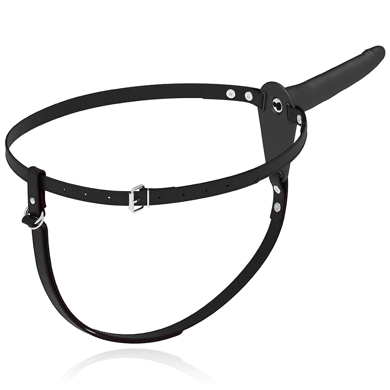 Arnés Femenino Macizo Con Vibración Silicona Recargable Fetish Submissive Negro