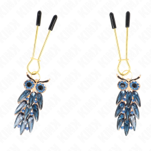 Pinzas Pezones Colgante Búho Azul
