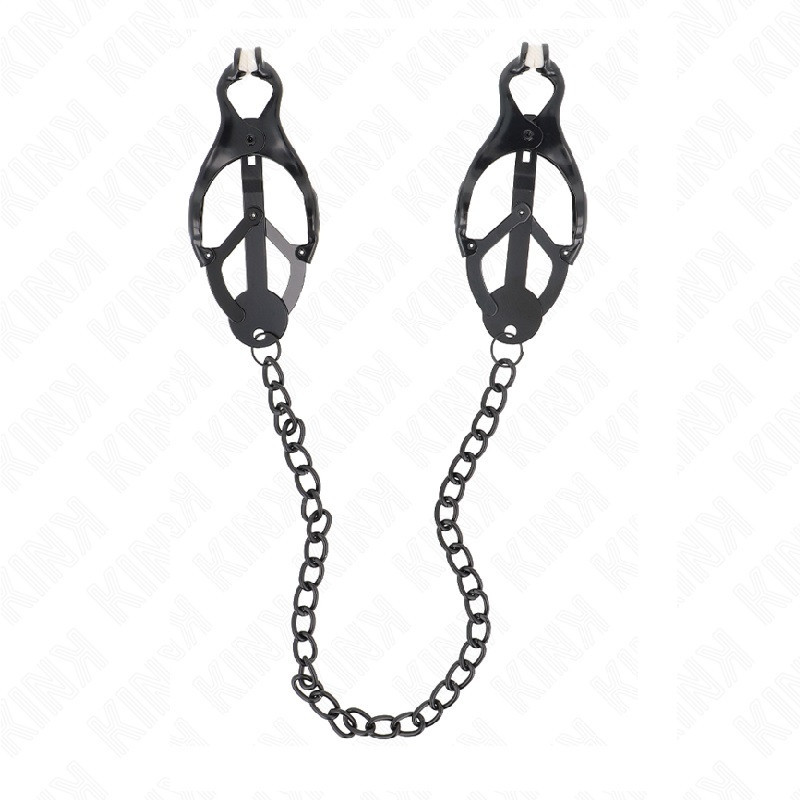 Pinzas Pezones Japonesas Negras Con Cadena