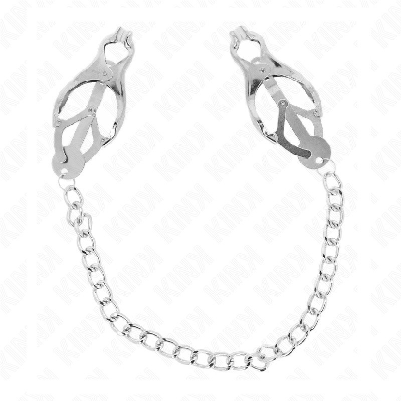 Pinzas Pezones Japonesas Plateadas Con Cadena