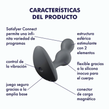Estimulador Anal con Vibración Recargable APP Satisfyer Deep Plug