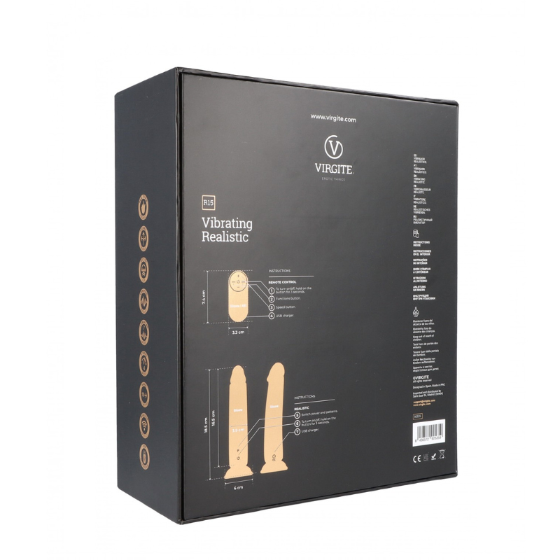 Vibrador Recargable Virgite R15 Realístico Control Remoto