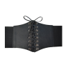 Cinturón Corset Elástico Broches Cordón Fino Negro