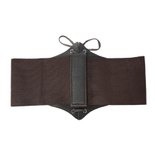 Cinturón Corset Elástico Cordón Fino Marrón