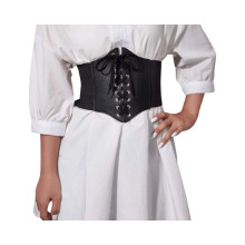 Cinturón Corset Elástico Cordón Negro