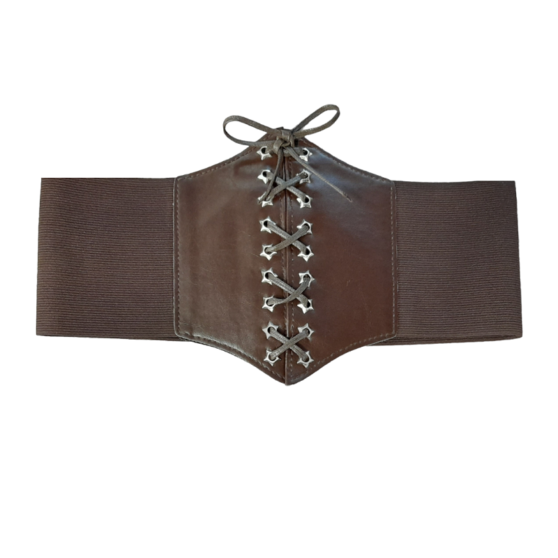 Cinturón Corset Elástico Estrellas Marrón