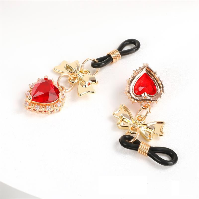 Pinzas Pezones Joya Corazón Rojo