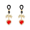 Pinzas Pezones Joya Corazón Rojo