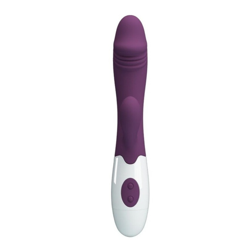 Vibrador Doble Estimulación De Pilas Snappy Morado