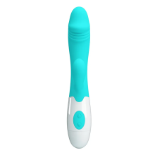Vibrador Doble Estimulación De Pilas Snappy Verde Agua