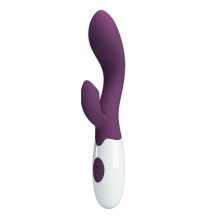 Vibrador Doble Estimulación de Pilas Brighty Morado