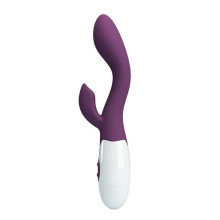 Vibrador Doble Estimulación de Pilas Brighty Morado
