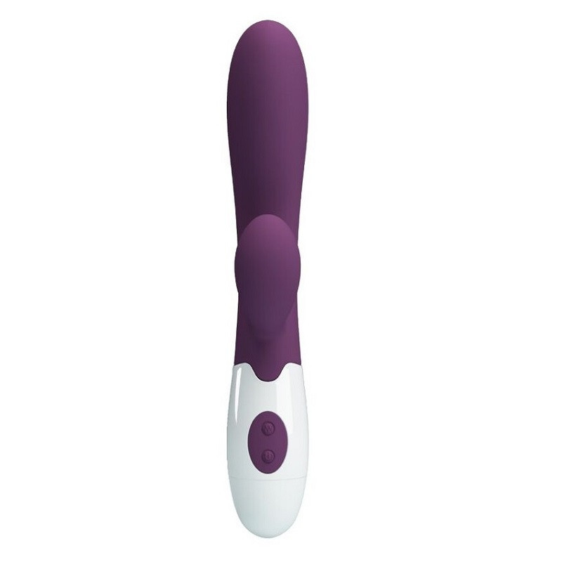 Vibrador Doble Estimulación de Pilas Alvis Morado