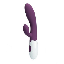 Vibrador Doble Estimulación de Pilas Alvis Morado