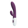 Vibrador Doble Estimulación de Pilas Alvis Morado
