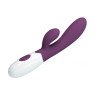Vibrador Doble Estimulación de Pilas Alvis Morado