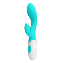 Vibrador Doble Estimulación de Pilas Brighty Verde Agua