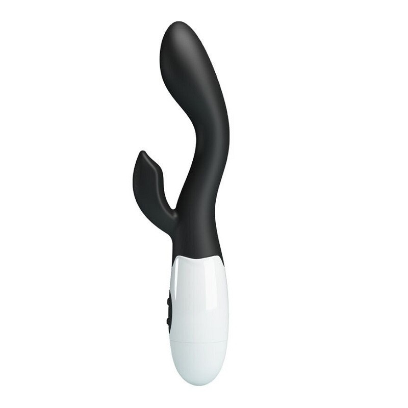 Vibrador Doble Estimulación de Pilas Brighty Negro