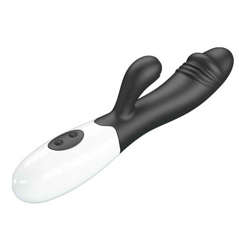 Vibrador Doble Estimulación De Pilas Snappy Negro