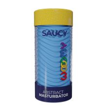 Masturbador Masculino Reutilizable Woomy Abstract Saucy Azul