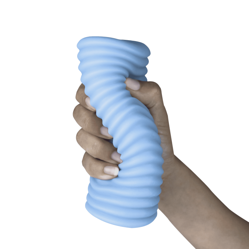 Masturbador Masculino Reutilizable Woomy Abstract Saucy Azul