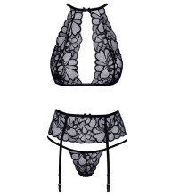 Conjunto 3 Piezas Negro Halter Kissable