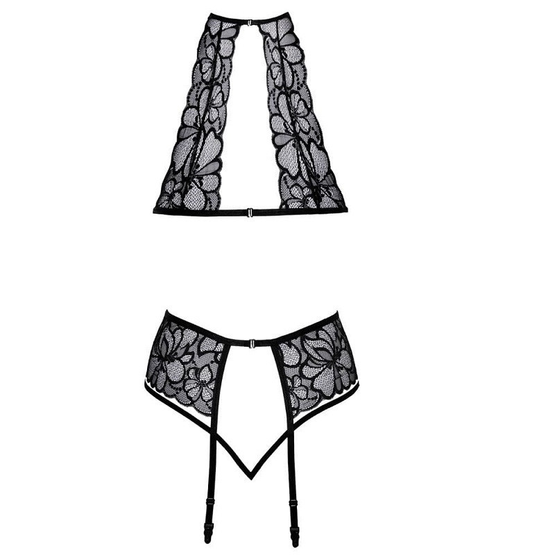 Conjunto 3 Piezas Negro Halter Kissable