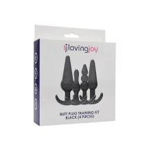 Kit 4 Plugs Anales Loving Joy Butt Plug Training Negro