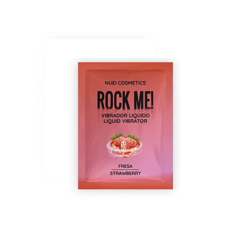 Gel Estimulante Vibrador Líquido Rock Me Fresa Nuei Sobre de 2 ml
