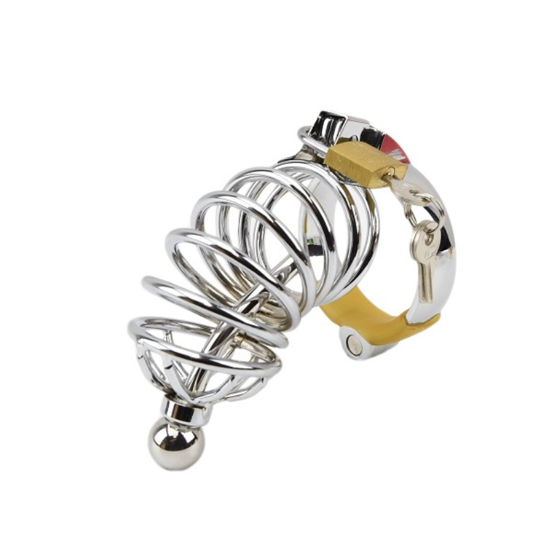 Jaula de Castidad con Dilatador de Uretra Corkscrew Impound