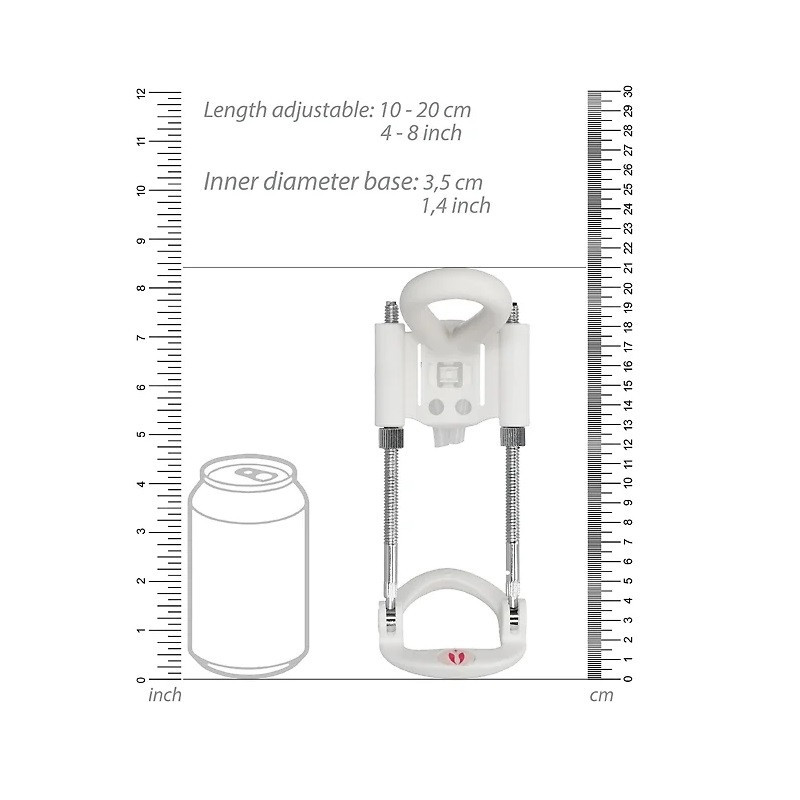 Alargador de Pene Pumped White By Shots