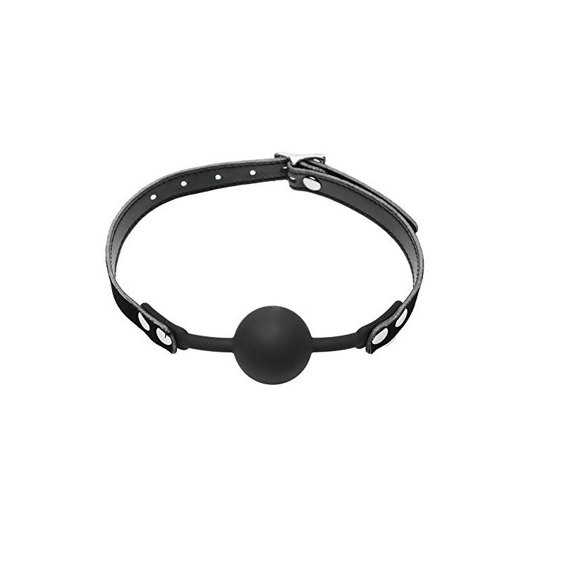 Mordaza Bola Maciza Silicona Fetish Tentation Negra