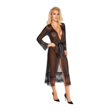 Kimono Tul y Encaje Negro Kissable