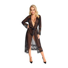 Kimono Tul y Encaje Negro Kissable