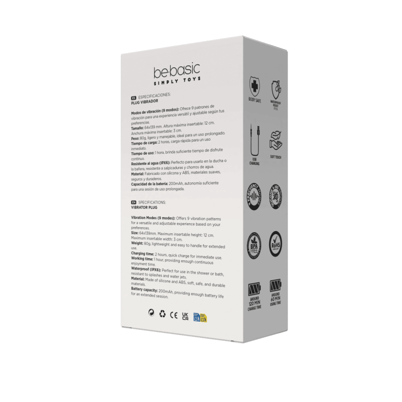 Vibrador Anal RC Pike Be Basic Negro